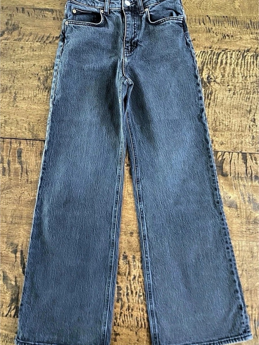 H&M Wide Leg Jeans in Black Size 4